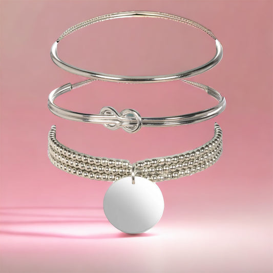 Silver Bracelet Set