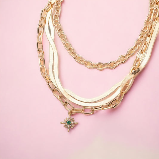 Gold Layered North Star Necklace