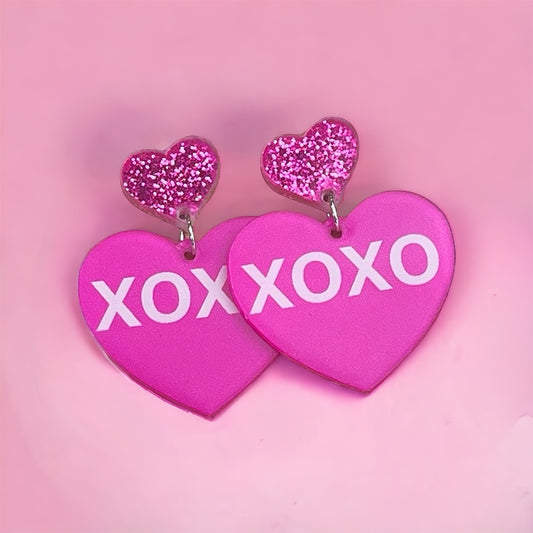 Acrylic Valentine's Day Earrings