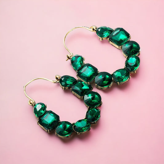 Green Bling Earrings